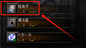 隐身术技能 隐身术技能